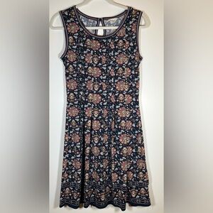 Max Studio black floral paisley sleeveless dress sz M whimsigoth vintage Y2K